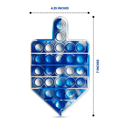 Hanukkah Gifts Poppit Dreidel Pop Fidget Toy Chanukah Party Popper Hanukah Gift Jewish Holliday Kids Adult Menorah Holiday Present Fun Push Game Stress Silicone Sensory Judaica Traditional Driedel