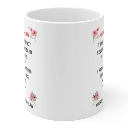 Lovesout Funny Mother In Law Gifts From Daughter In Law Mom In Law Mothers Day Coffee Mug 2023 Christmas Gift Thank You For Not Selling My Husband To The Circus White Cup 11oz