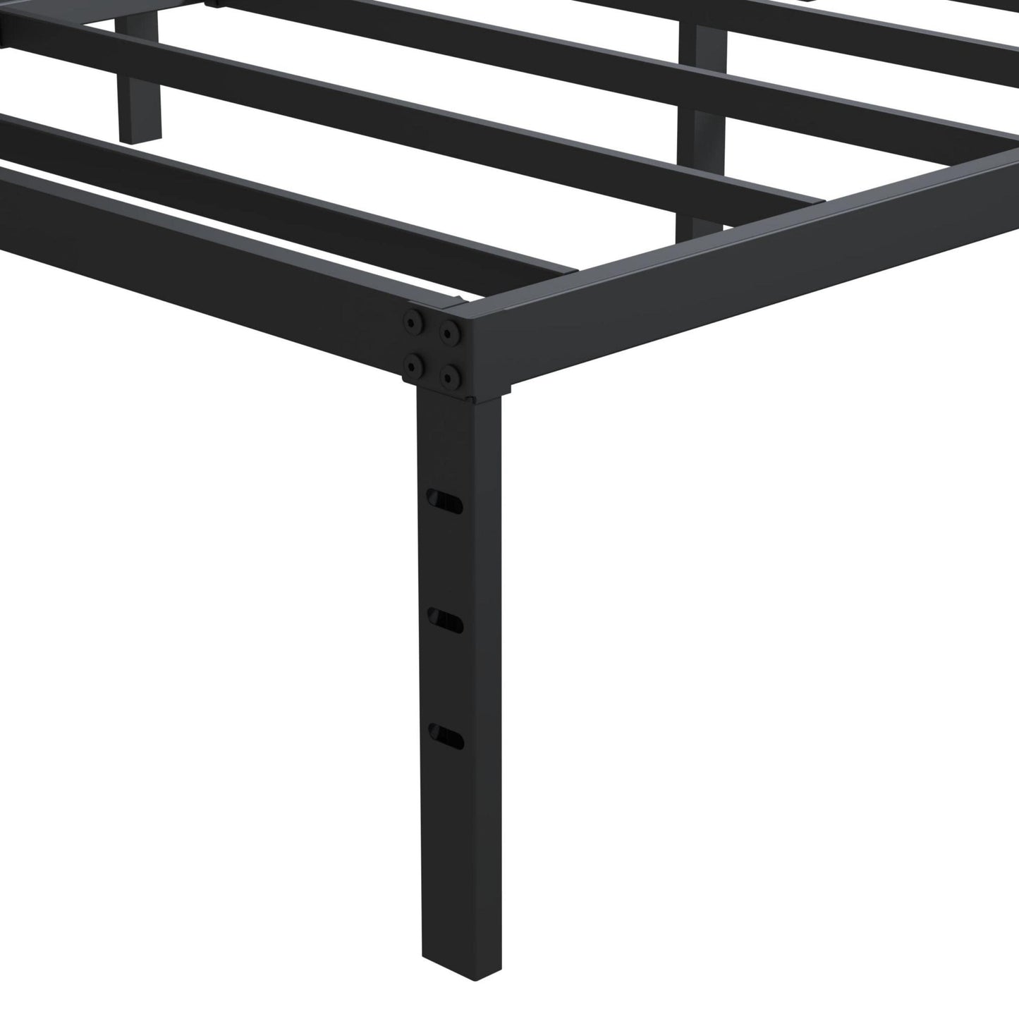 Maenizi 14 Inch Metal Bed Frame Queen Size No Box Spring Needed, Heavy Duty Platform Support Up to 3000 lbs, Easy Assembly, Noise Free, Black