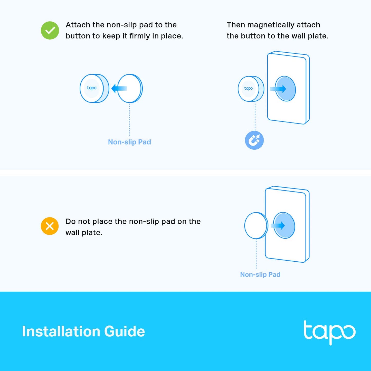 TP-Link Tapo Smart Button | Wireless Remote Dimmer Switch | 3-Way Control | Tap & Rotate | Tapo HUB Required | 1+ Year Battery Life