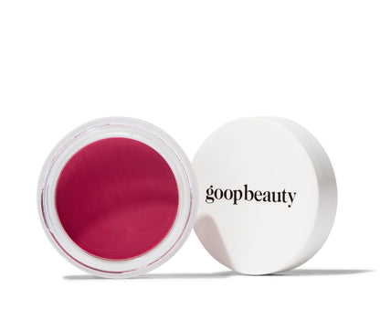 goop Beauty Cream Blush | Sheer Pop of Color for Lips & Cheeks | Vitamin C, Vitamin E & Safflower Oil | Natural Makeup for Glowing Skin | Paraben & Silicone Free | 0.5 oz | Venus - Translucent Fuchsia