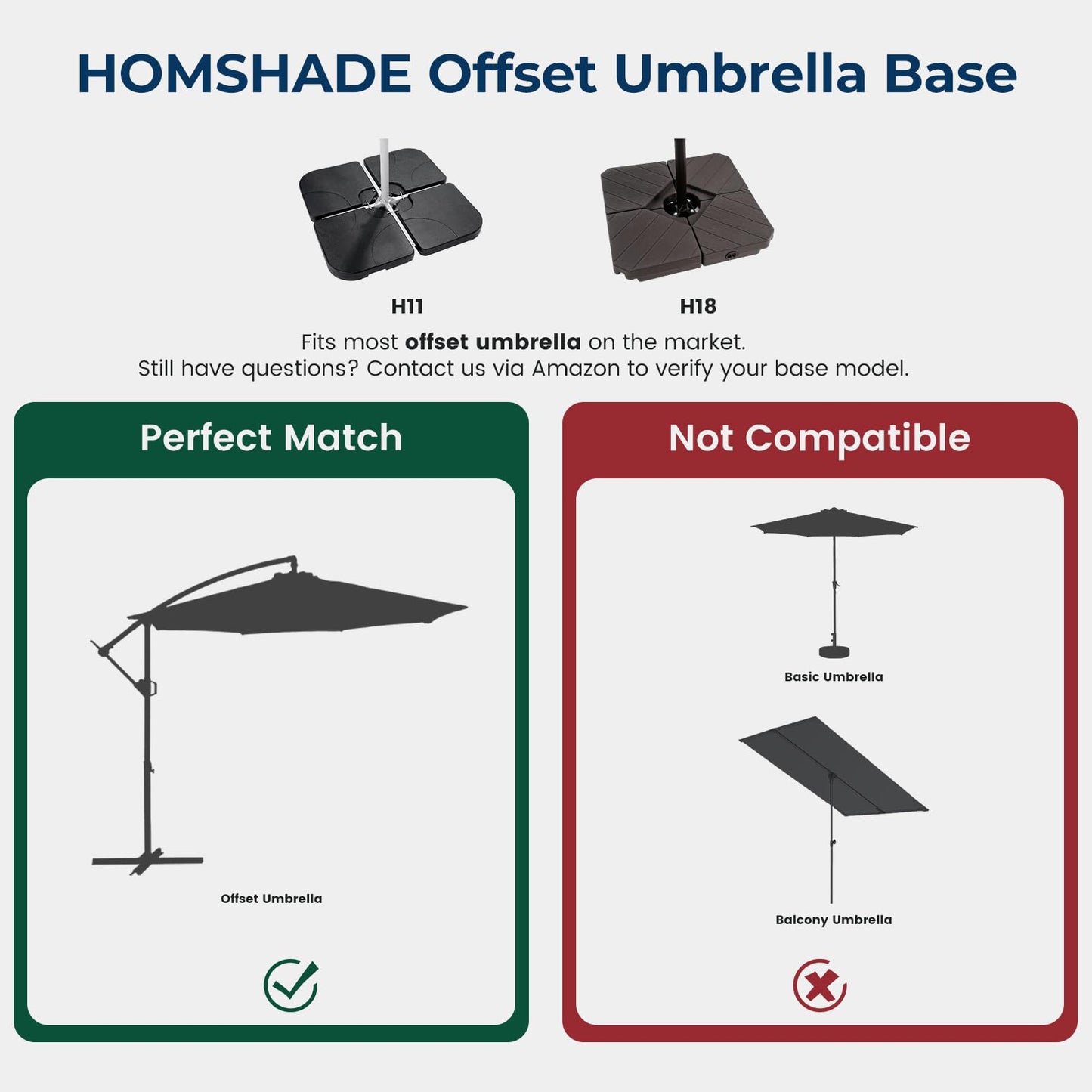 HOMSHADE 10ft Offset Patio Umbrella - Offset Hanging Cantilever Patio Outdoor Market Umbrella UPF50+ UV Protection with Easy Tilt Adjustment and Crank for Pool Deck and Garden(Red)