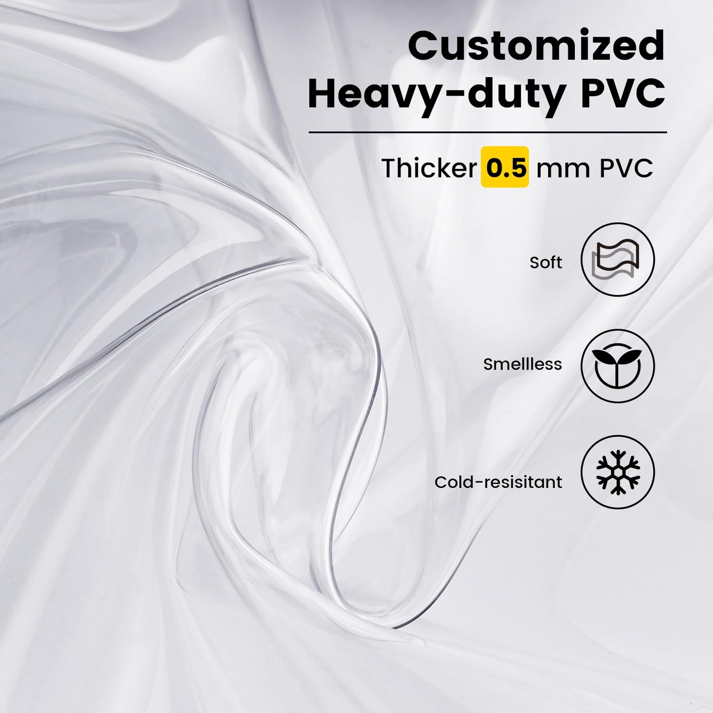 Vorspack Clear Backpack Heavy Duty PVC Transparent Backpack with Reinforced Strap Stitches & Large Capacity for College Workplace Security - Black