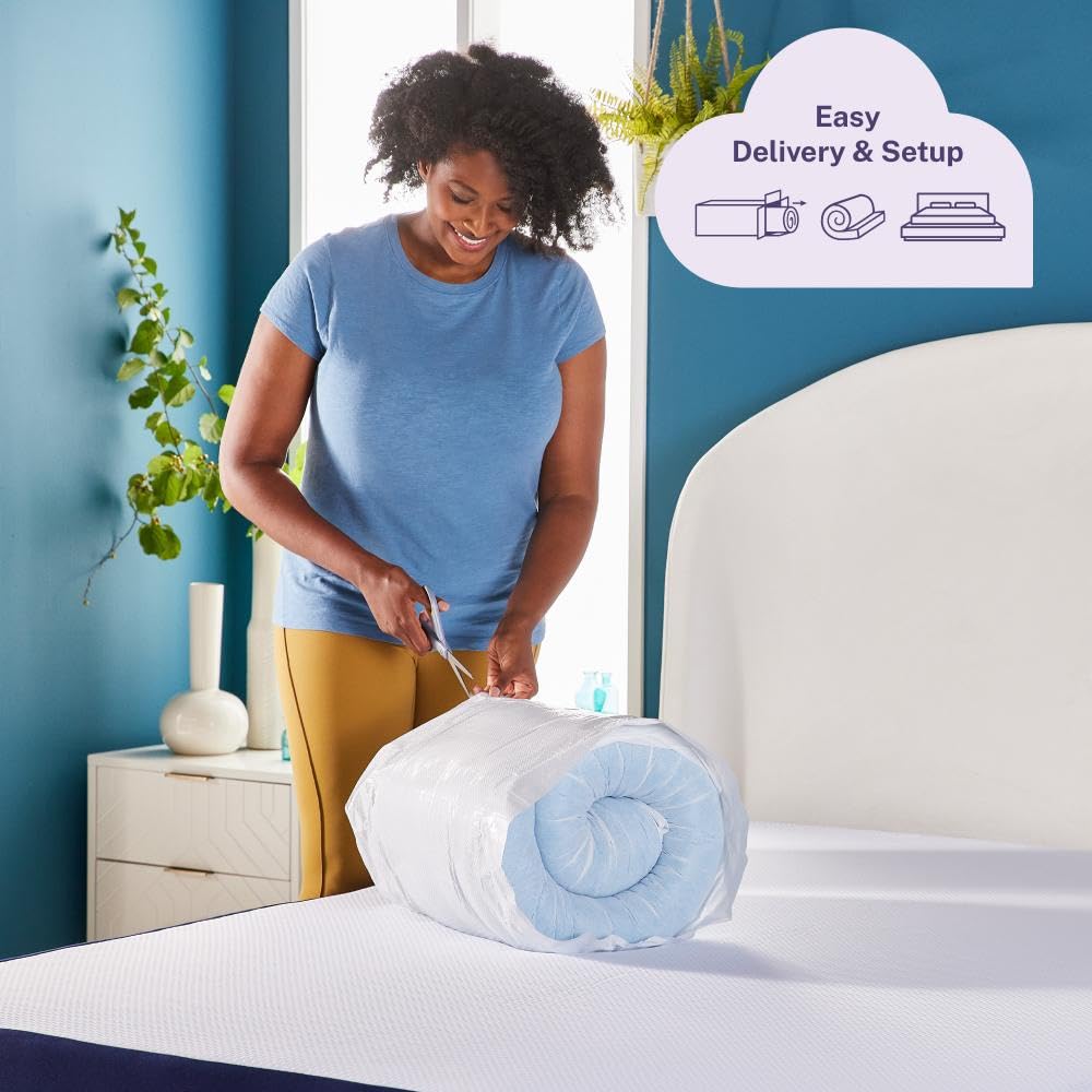 Sleep Innovations Dual Layer 4 Inch Memory Foam Mattress Topper, Twin Size, Medium Support, 2 Inch Cooling Gel Memory Foam Plus 2 Inch Pillow Top Cover