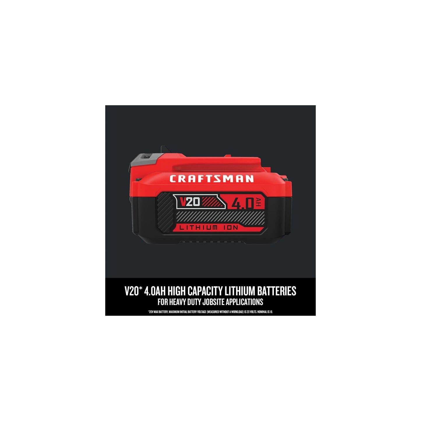 CRAFTSMAN V20 4Ah Lithium Ion Power Tool Battery 2-Pack (CMCB204-2)
