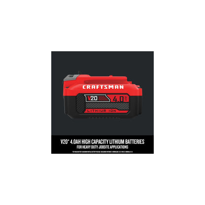 CRAFTSMAN V20 4Ah Lithium Ion Power Tool Battery 2-Pack (CMCB204-2)