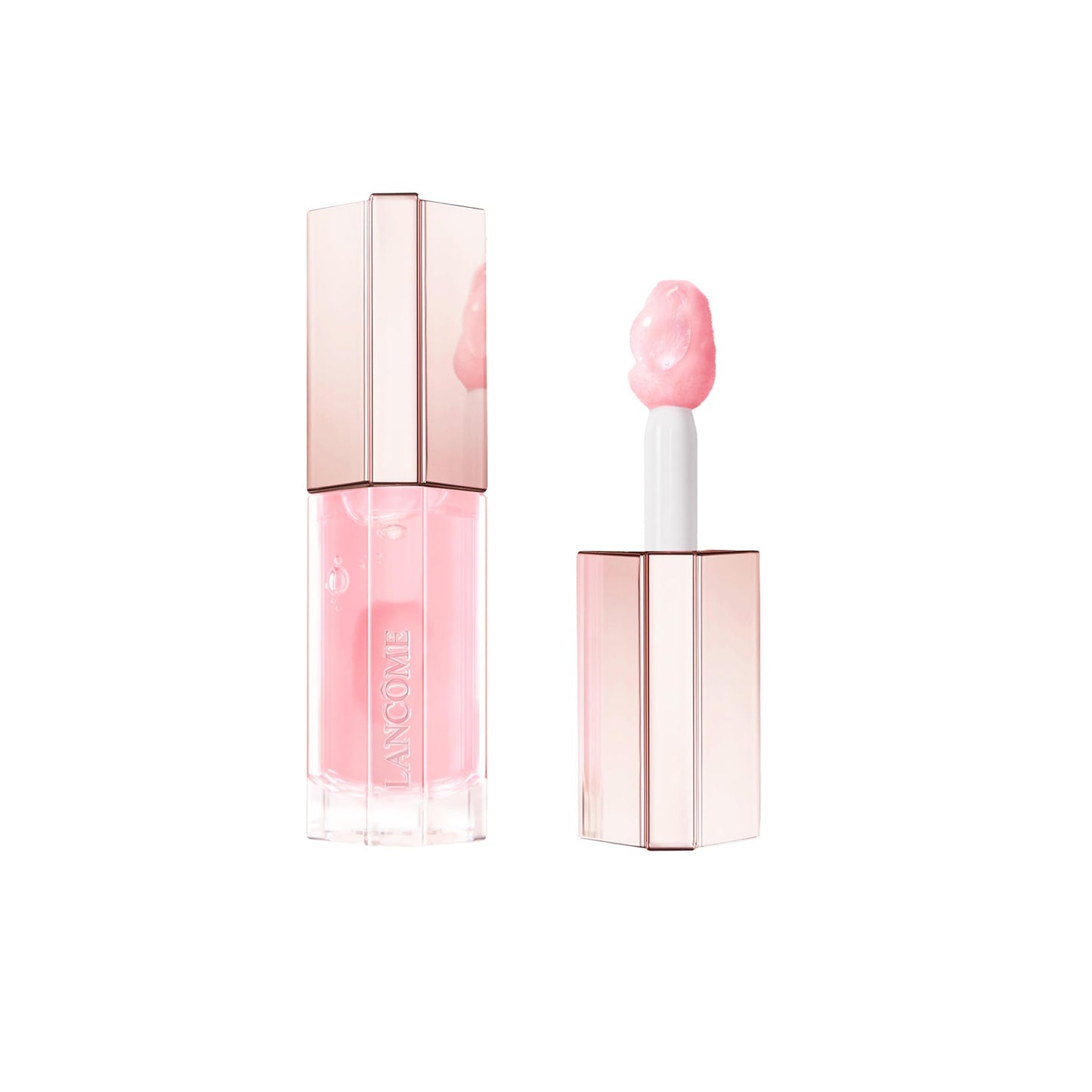Lancôme Lip Idôle JuicyTreat Oil-in-Gloss -24HR Hydrating Gloss with Squalane for Instant Shine - 10 PINK ÔH LA LA