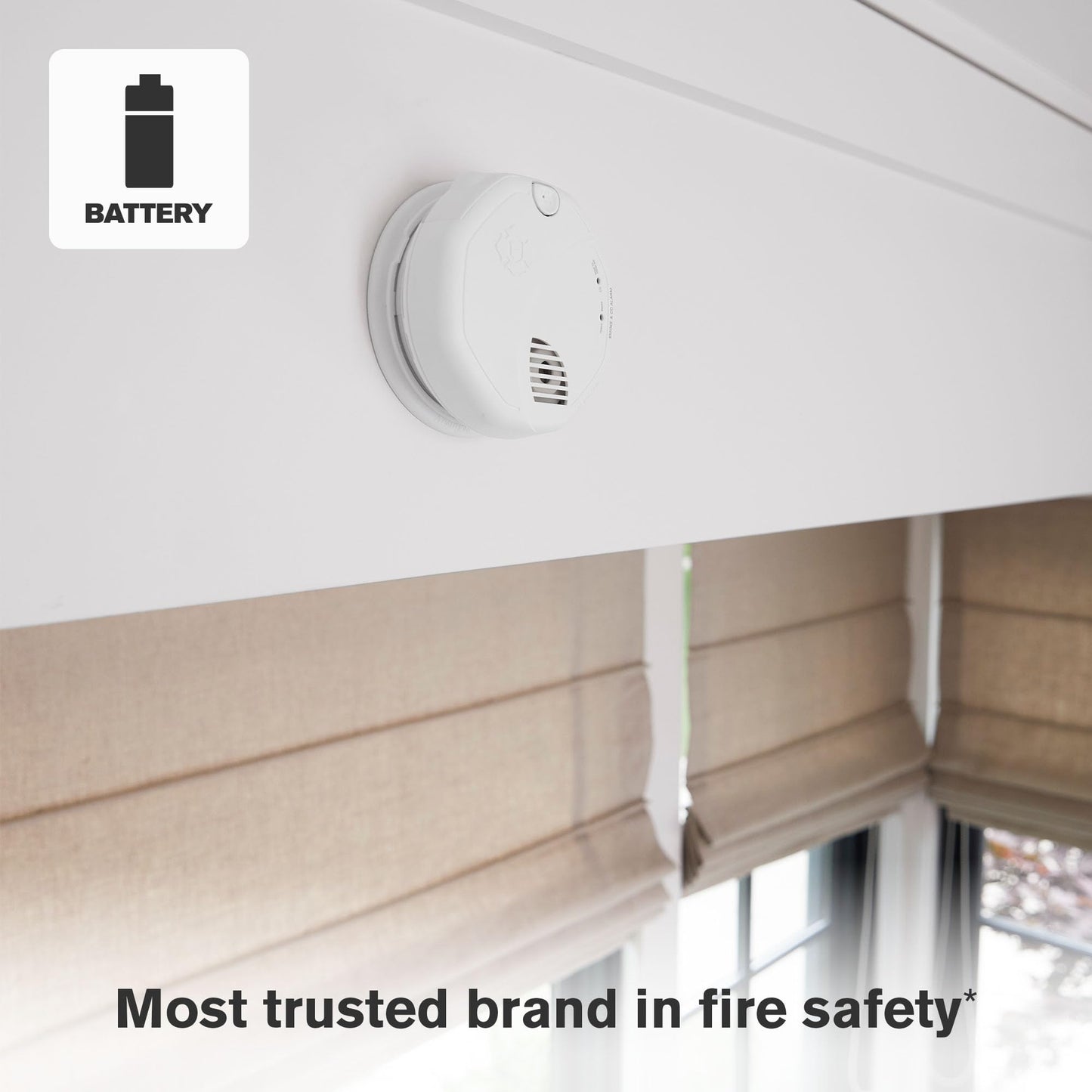 First Alert Combination Smoke & Carbon Monoxide Alarm, Battery Operated Detector with Test & Silence Button, SMCO100, 1-Pack