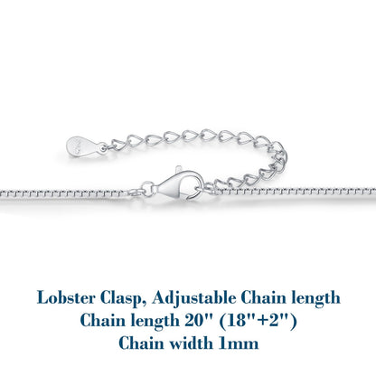 DALOJOE Moissanite Necklace for Women, 1-3 Carat Heart Necklace Engraved with 'I LOVE YOU', Birthday Gift for Wife, Anniversary Present for Wife Women, Jewelry Gifts for Valentine's Day