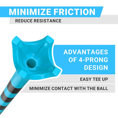 Full Choice100 Pack 3-1/4" Plastic Golf Tees, Enhanced Durability & Stability, Engineered to Minimize Friction and Side Spin