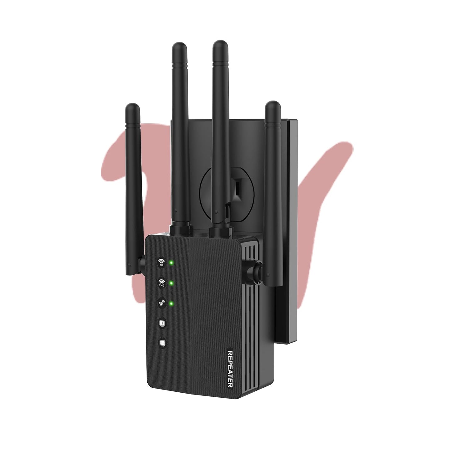 WiFi Extender Signal Booster with Dual Band 5GHz/2.4GHz, WiFi Booster Up to 12880 Sq. ft and 105 Devices, WiFi Booster with Ethernet Port, WiFi Extenders Signal Booster for Home and Outdoors
