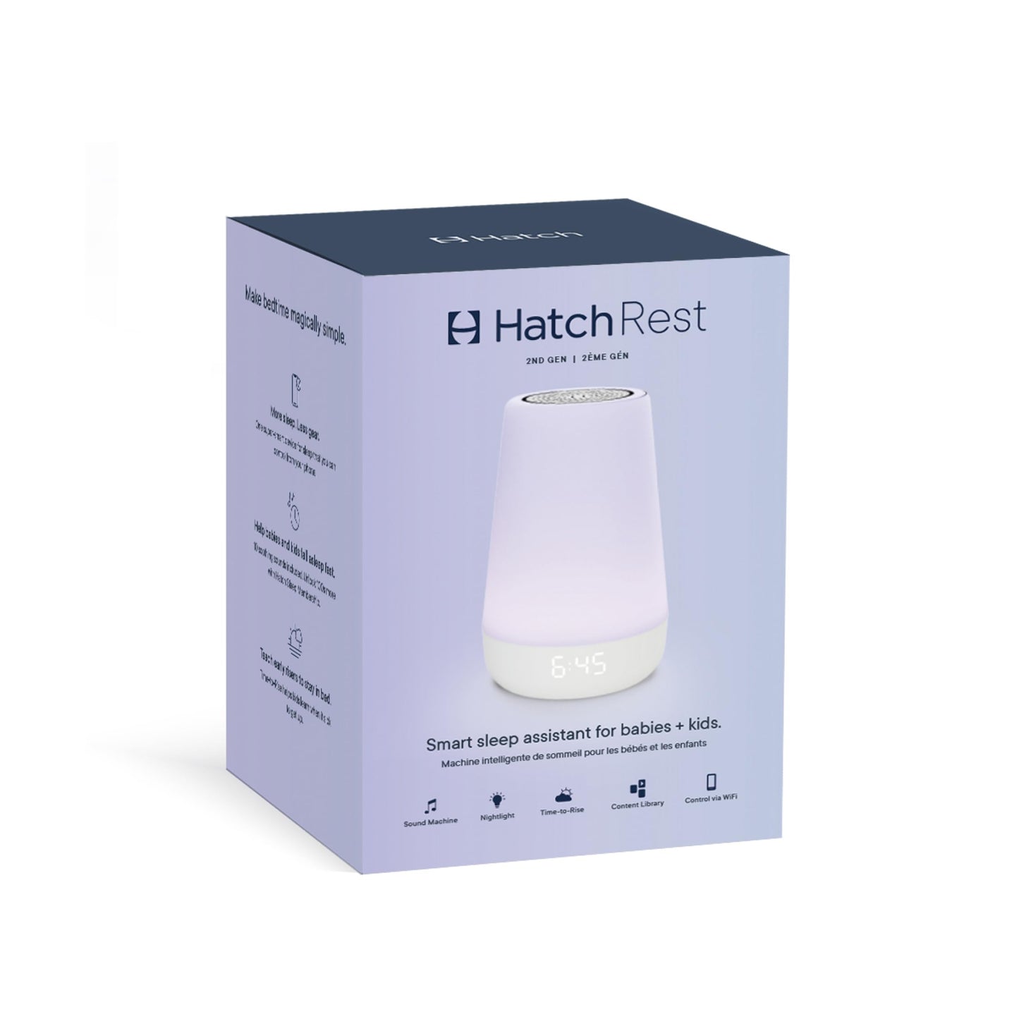 Hatch Rest Baby Sound Machine, Night Light | 2nd Gen | Registry Essential, Sleep Trainer, Routine Builder, Time-to-Rise Alarm Clock, White Noise Soother, Nursery Stories, Toddler Kids Bedroom (Wi-Fi)