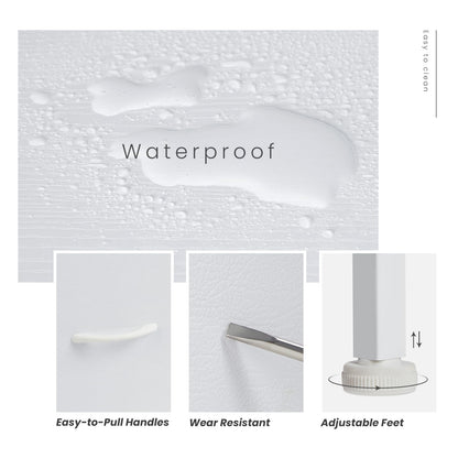 DUMOS Dresser for Bedroom, Storage Organizer with 9 Drawers, Chest of Drawers with Fabric Bins, Sturdy Metal Frame, Wood Tabletop for Guest Room, Closet, Entryway, Nursery