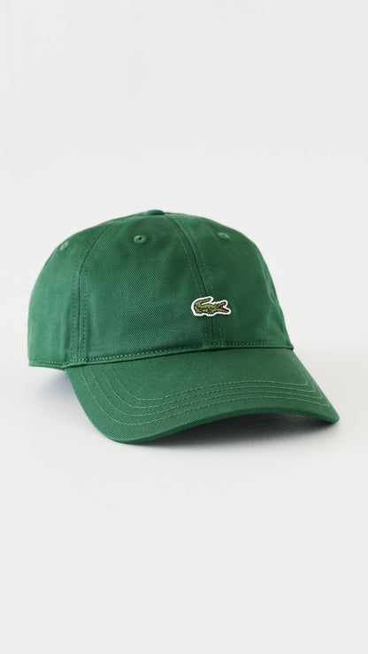 Lacoste Unisex Organic Cotton Twill Cap, Marine, One Size