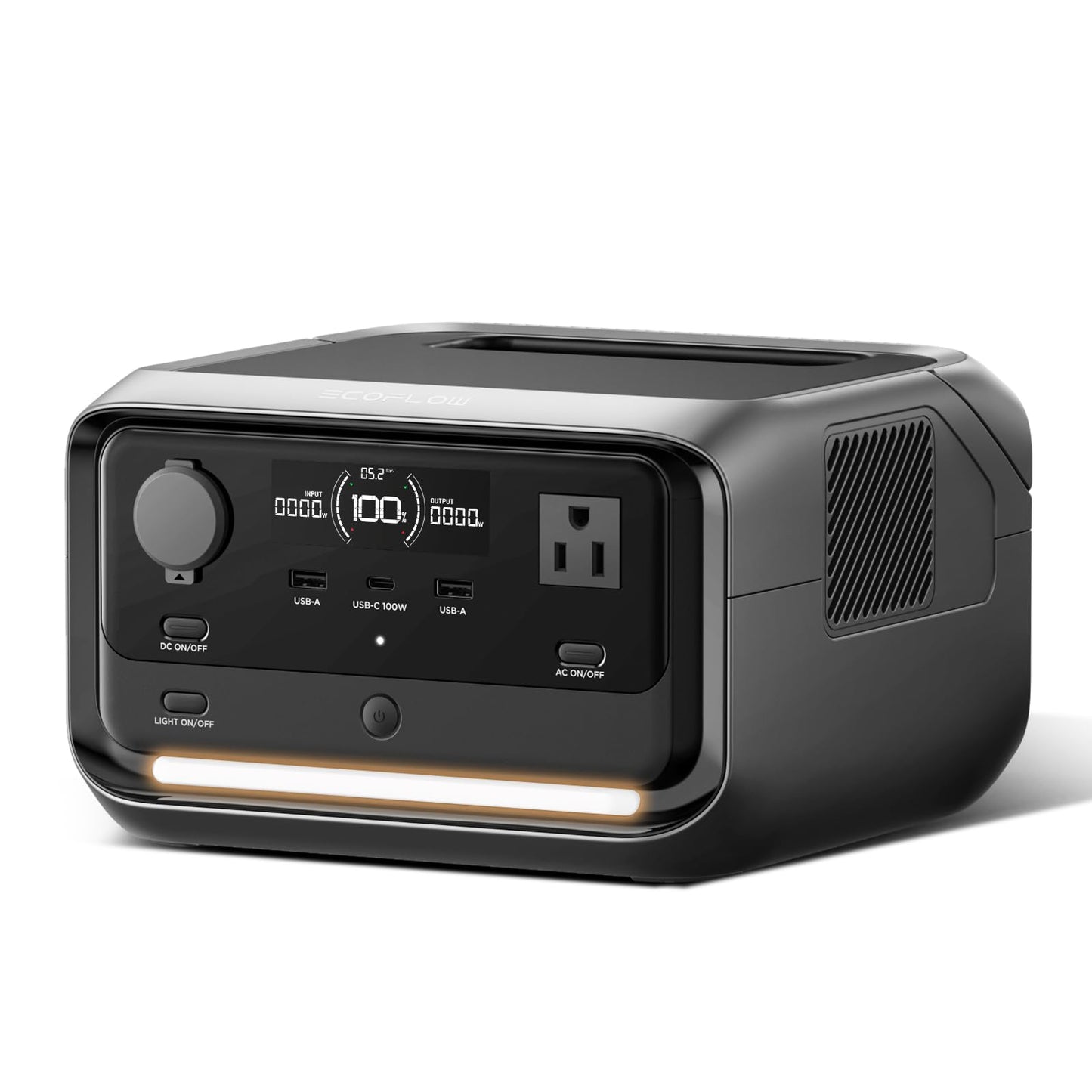 EF ECOFLOW Portable Power Station RIVER 3 Plus, 286Wh LiFePO4 Battery, 3 Up to 1200W AC Outlets, <10 MS UPS, Expandable to 858Wh, <30 dB Quiet, 1Hr Fast Charging Solar Generator for Outdoor Camping/RV