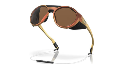 Oakley Men's Oo9440 Clifden Round Sunglasses, Matte Red Gold Colorshift/Prizm Bronze, 54 mm