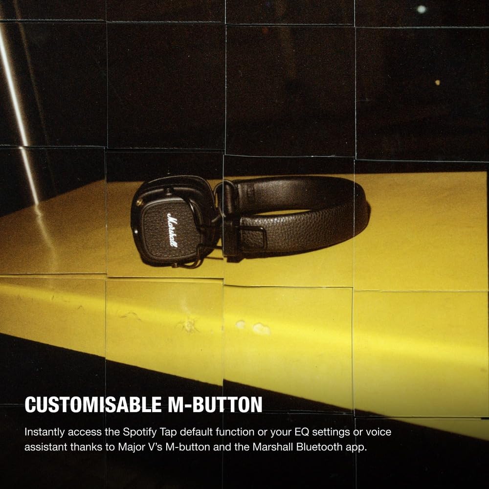 Marshall Major V On-Ear Wireless Bluetooth Headphones - Black