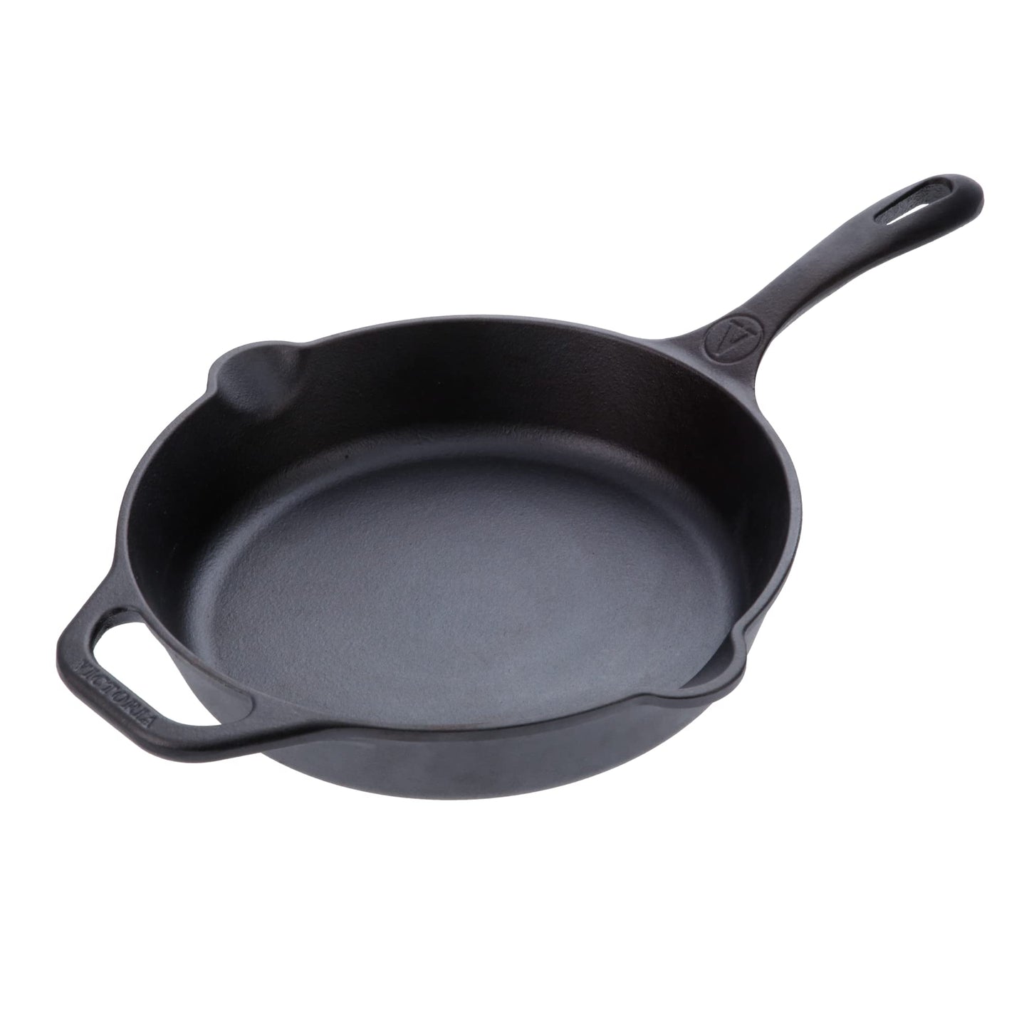 Victoria 10-Inch Cast Iron Skillet, Pre-Seasoned Cast-Iron Frying Pan with Long Handle, Made in Colombia