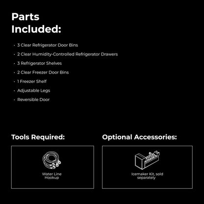 Kenmore 33" Top Mount Refrigerator with Freezer - Adjustable Shelving, Humidity-Controlled Crispers, Optional Ice Maker, LED Lighting, ENERGY STAR Certified, 20.5 cu. ft. Capacity - Black