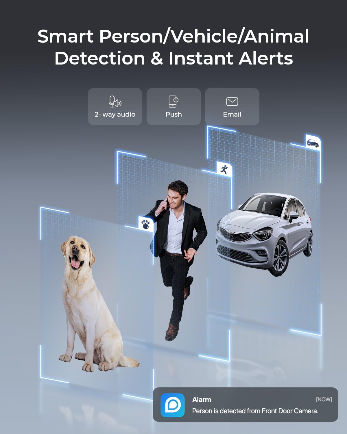 REOLINK 5MP Outdoor Security IP Camera, Turret Surveillance PoE with 2.8mm Lens,130° Diagonal,IK10 Vandal Proof,Smart Detection,Color Night Vision,2-Way Talk,IP67 Weatherproof,RLC-540A