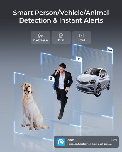 REOLINK 5MP Outdoor Security IP Camera, Turret Surveillance PoE with 2.8mm Lens,130° Diagonal,IK10 Vandal Proof,Smart Detection,Color Night Vision,2-Way Talk,IP67 Weatherproof,RLC-540A