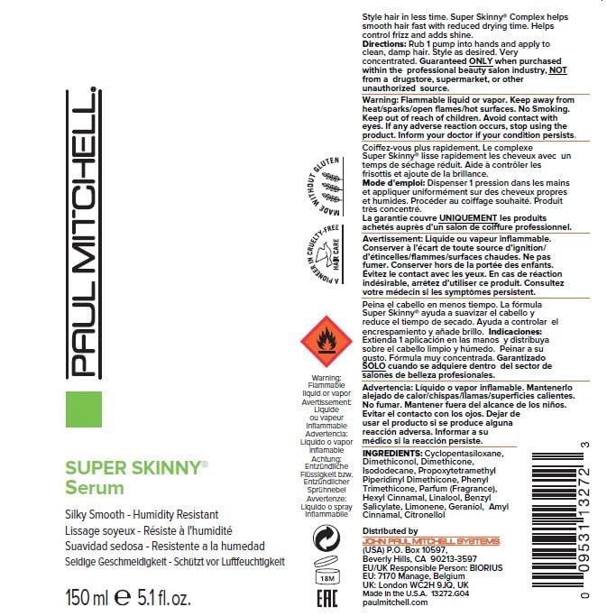 Paul Mitchell Super Skinny Serum Blowout Primer, Speeds Up Drying Time, Humidity Resistant, For All Hair Types, 5.1 fl oz