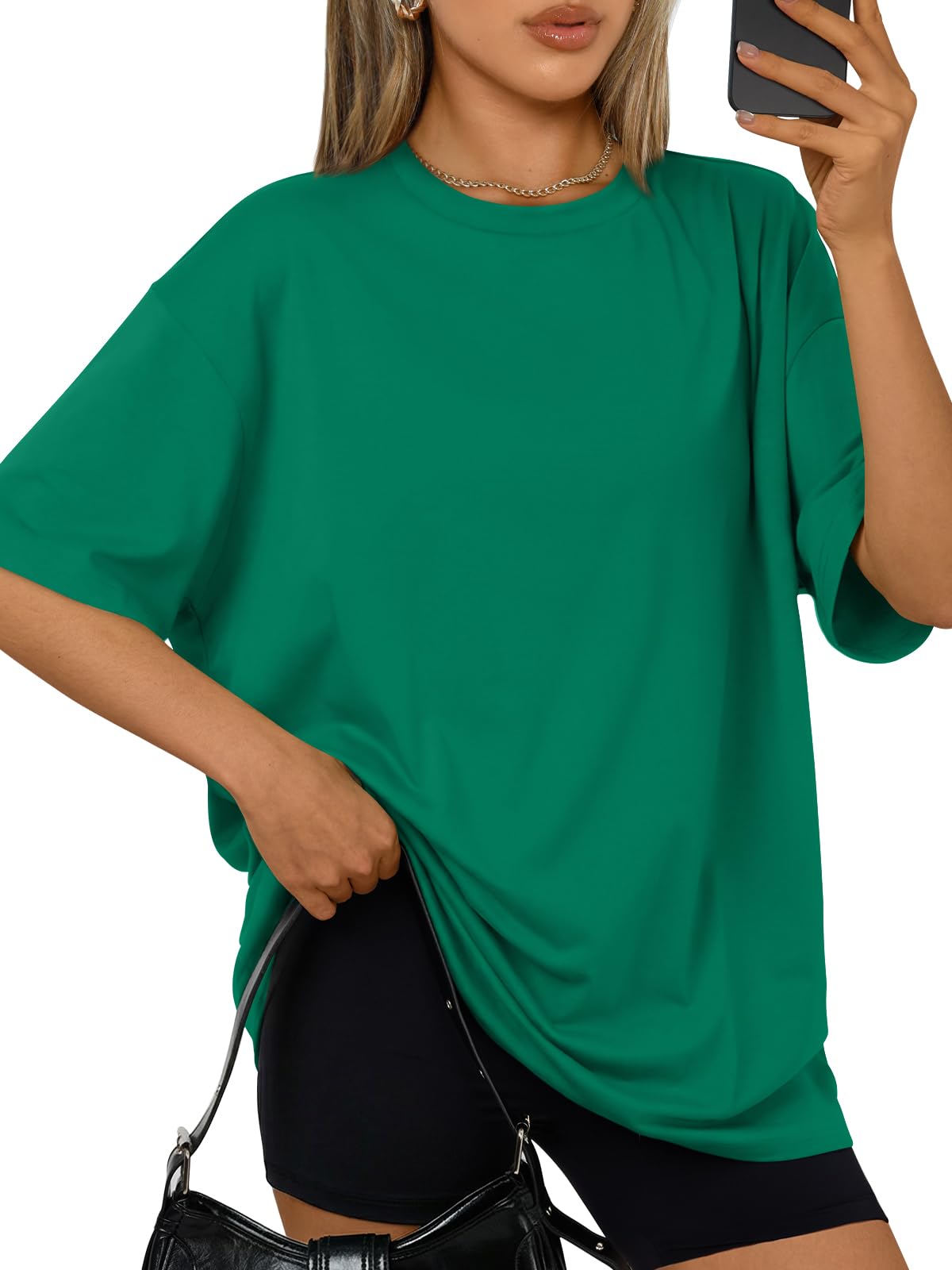 Trendy Queen Womens Oversized St Patricks Day Shirt Fashion Workout Plus Size Tops Short Sleeve Gym Clothes 2026 Green M