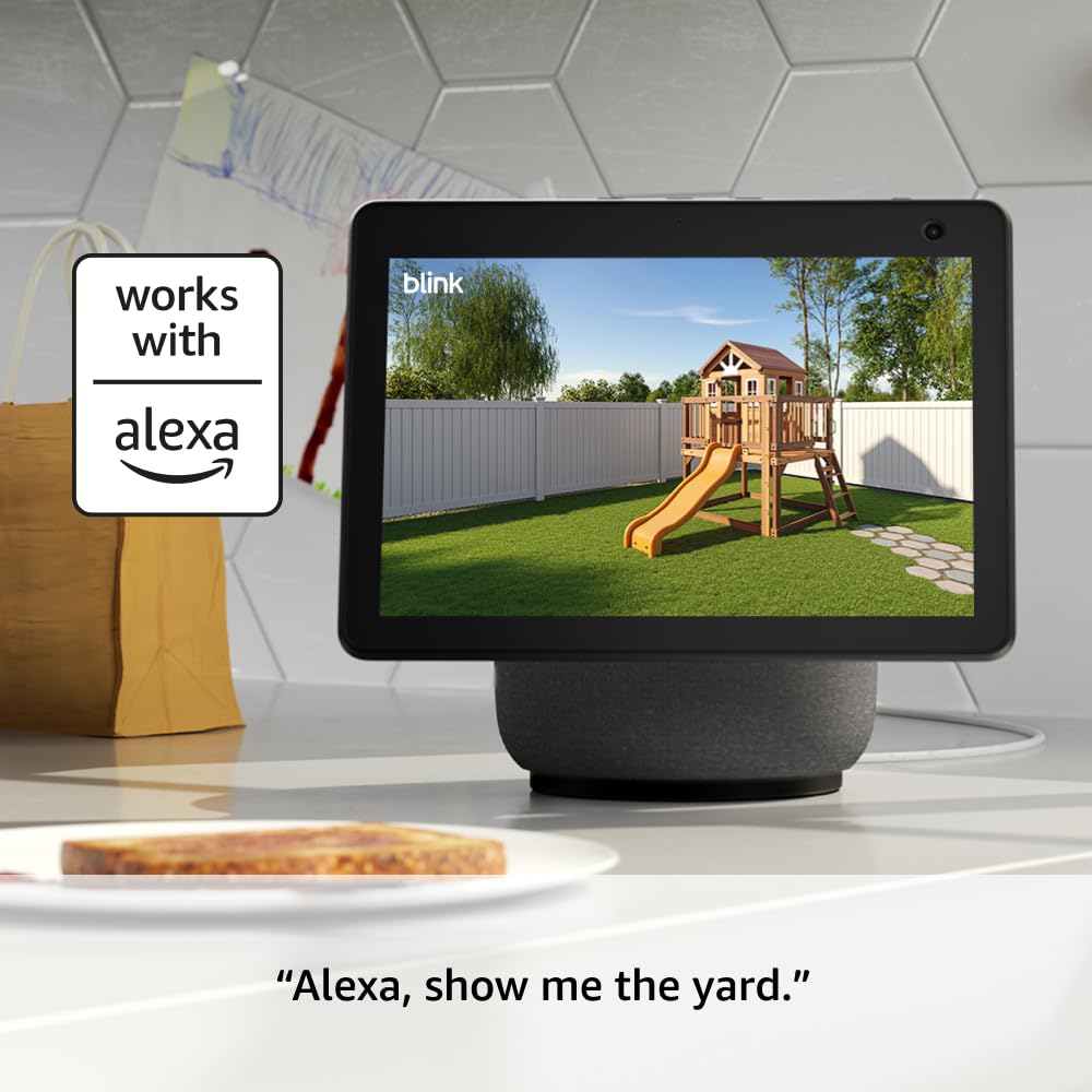 Blink Outdoor 4 and Battery Doorbell 2K+ (newest model) — Two-year battery 1080p camera and 2K battery doorbell. Sync Module Core included — 1 Camera + Doorbell (Black)