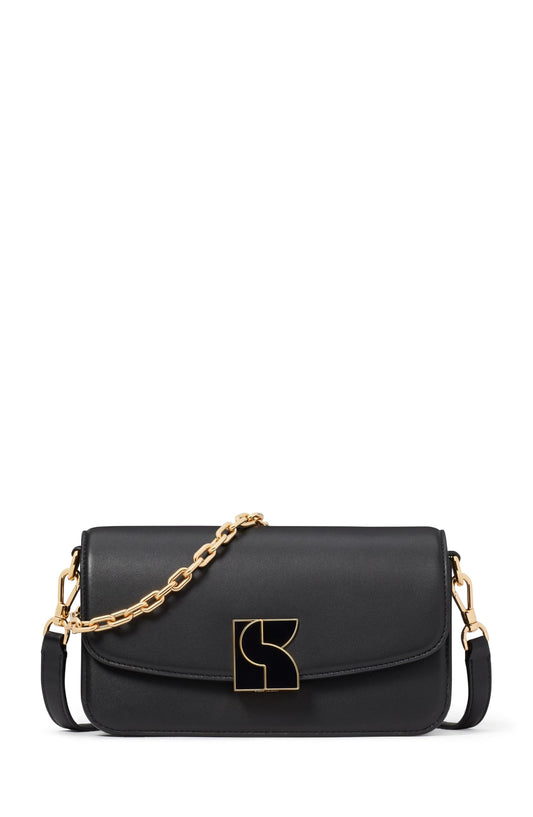 kate spade new york Dakota Smooth Leather Small Crossbody, Black