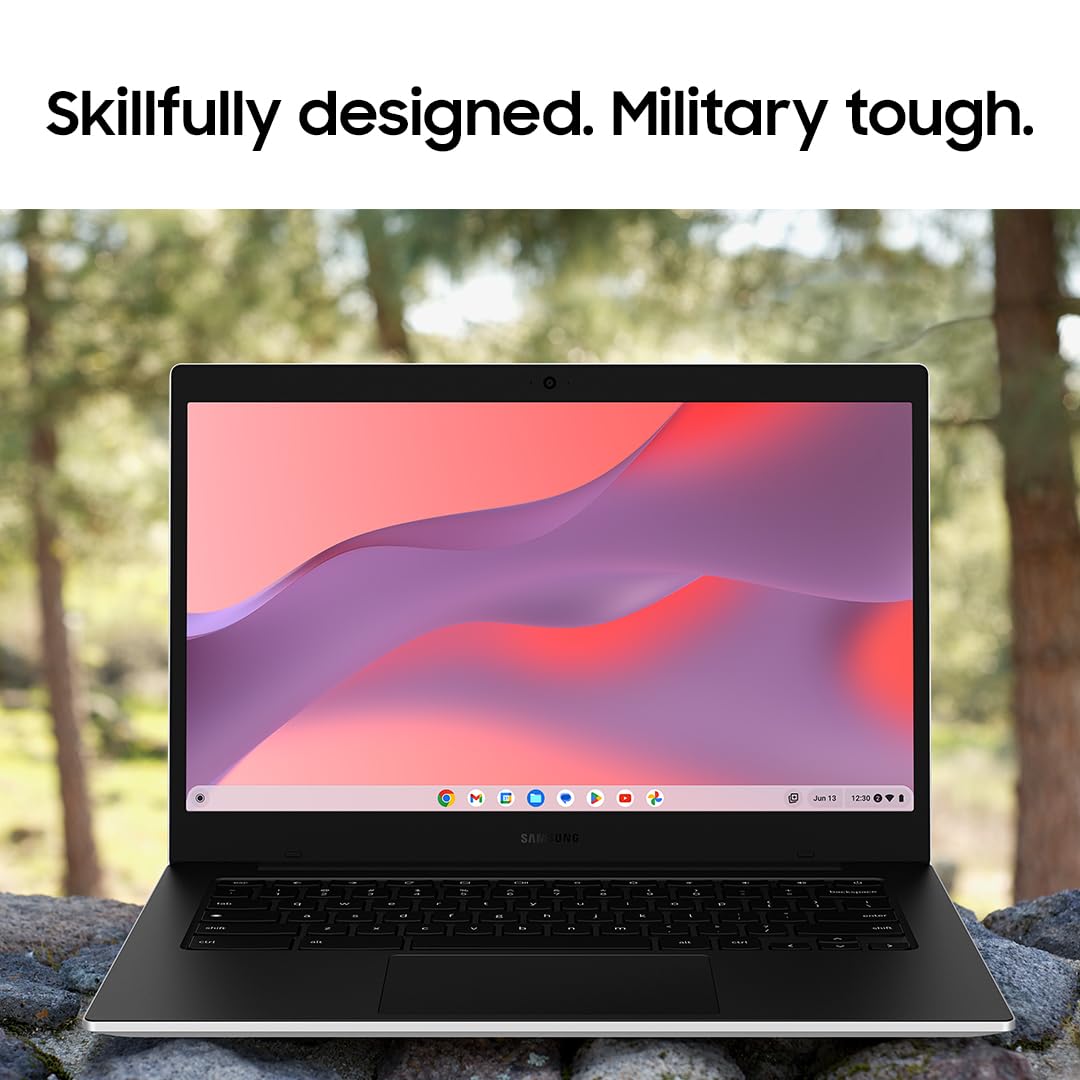 Samsung 14" Galaxy Chromebook Go Laptop PC Computer, Intel Celeron N4500 Processor, 4GB RAM, 64GB Storage, ChromeOS, XE340XDA-KA2US, Student Laptop, Back to School Ready, Silver