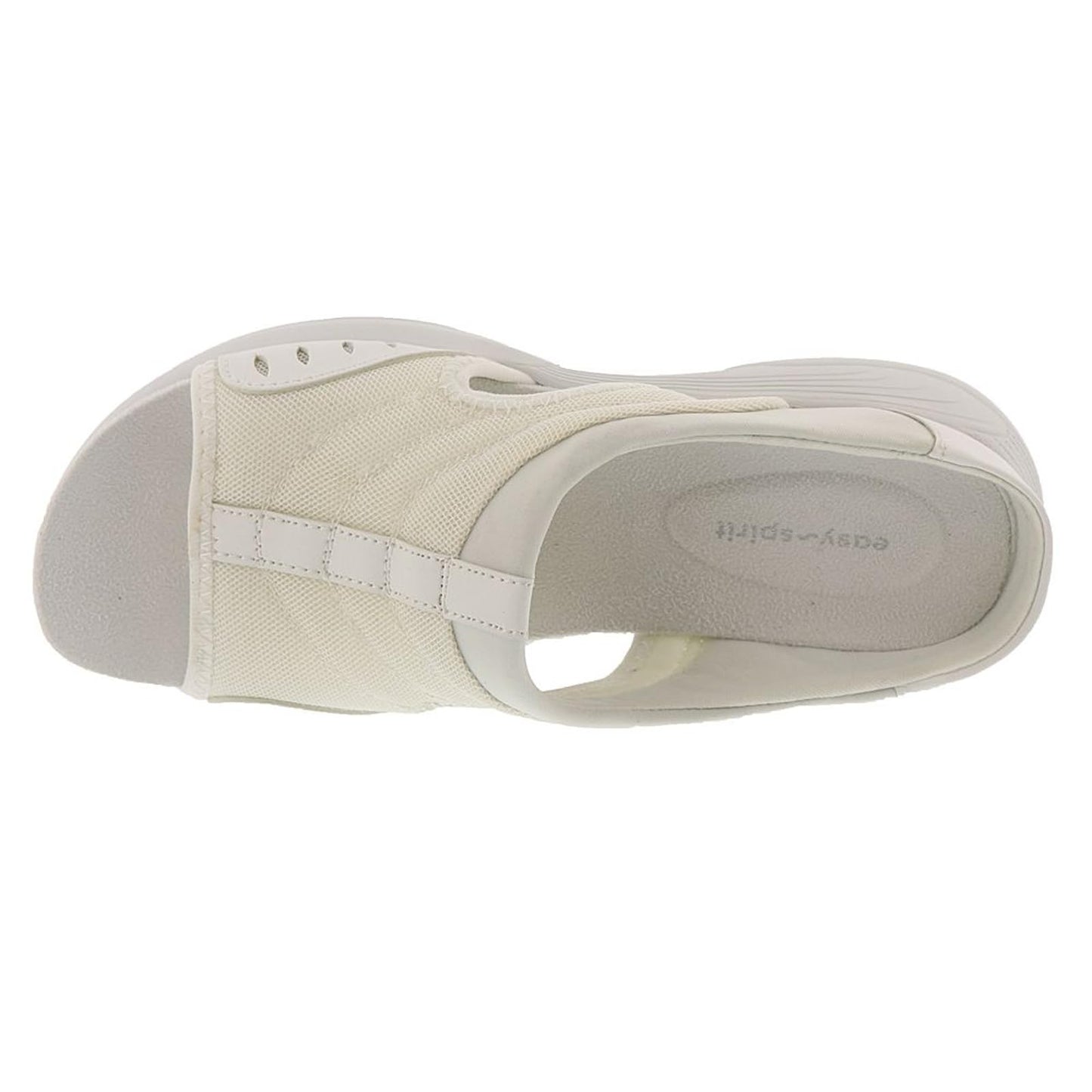Easy Spirit Women's TRACIEE2 Flat Sandal, White 140, 7.5 Wide