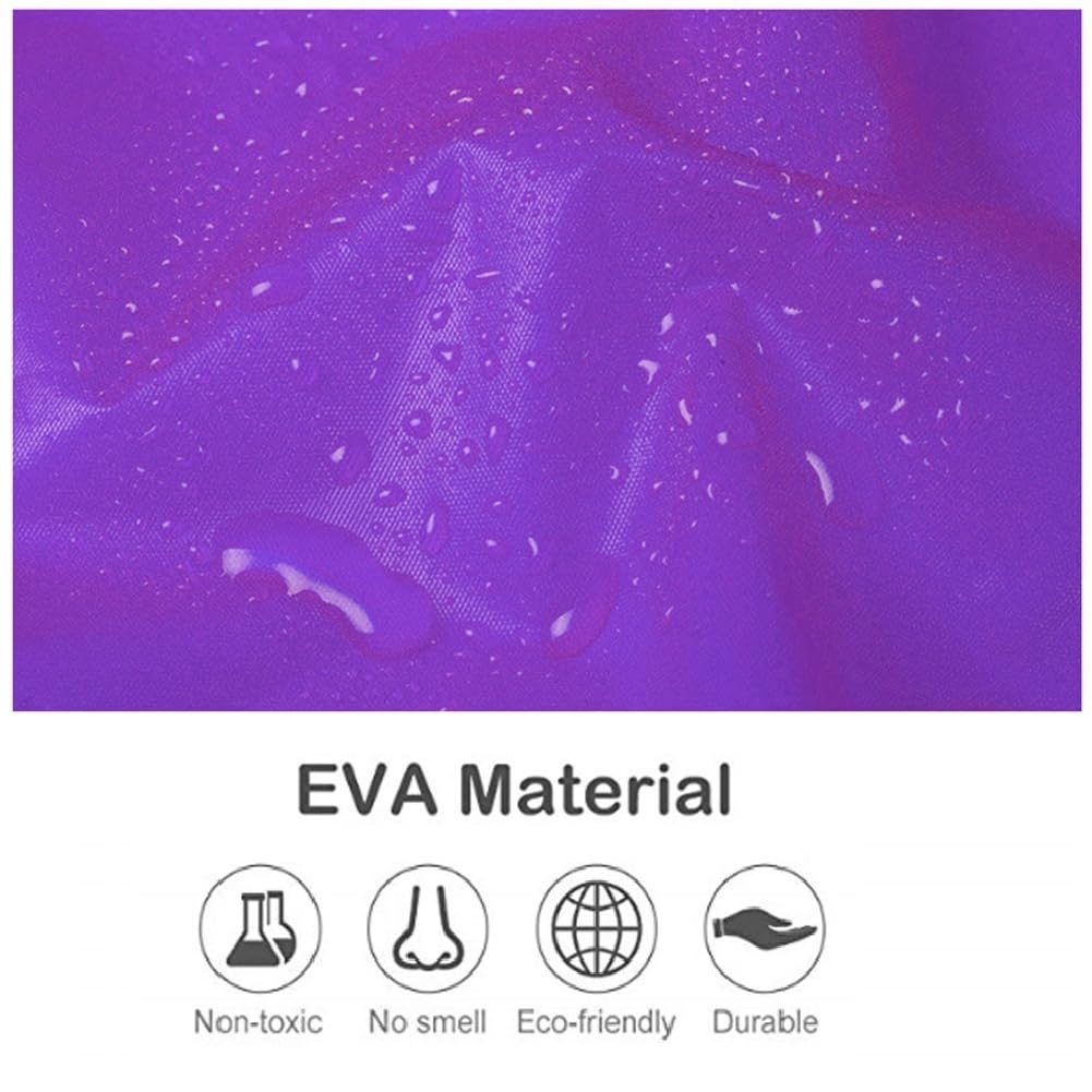 RUISHYY Rain Ponchos for Adults Women Men (2-5 Pack), Reusable EVA Raincoats Jackets with Hood Portable Waterproof Rain Gear (Purple x 2)