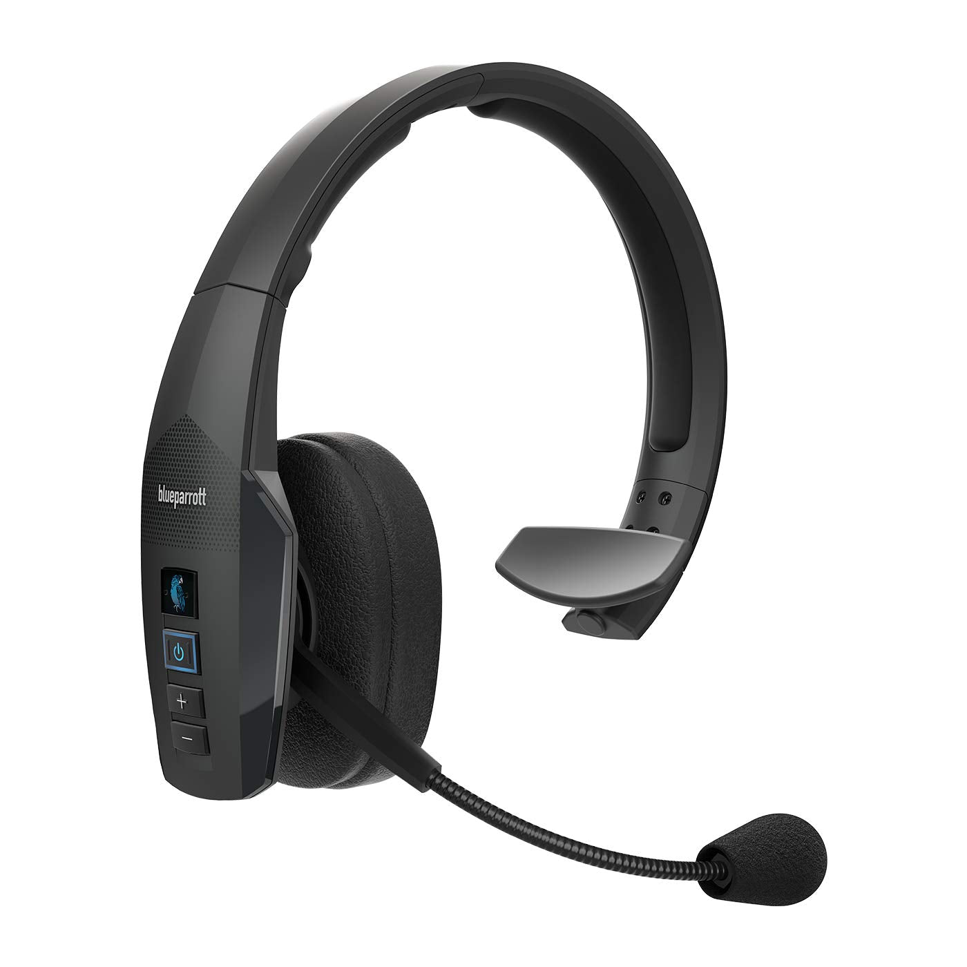 BlueParrott B450-XT Mono Bluetooth Wireless Headphones 96% Noise Canceling Over Head Trucker Headset with Mic, All Day Comfort Padded Headband, 300 ft. Wireless Range, 24 hrs. Talk Time, Black