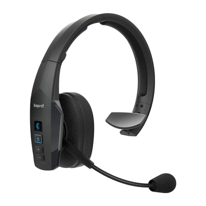 BlueParrott B450-XT Mono Bluetooth Wireless Headphones 96% Noise Canceling Over Head Trucker Headset with Mic, All Day Comfort Padded Headband, 300 ft. Wireless Range, 24 hrs. Talk Time, Black