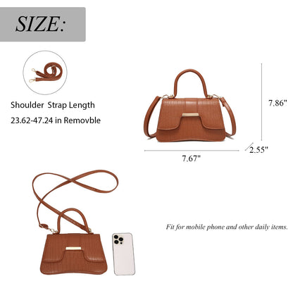 SHUIANGRAN Fashion Cross-body bags for women Womens Purses Minimalist Purses Ladies BagSingle-shoulder Crossbody Handbag (1# brown)