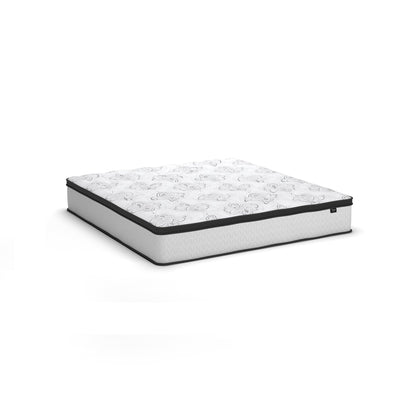 Signature Design by Ashley King Size Chime 12 Inch Medium Firm Hybrid Mattress with Cooling Gel Memory Foam for Pressure Relief