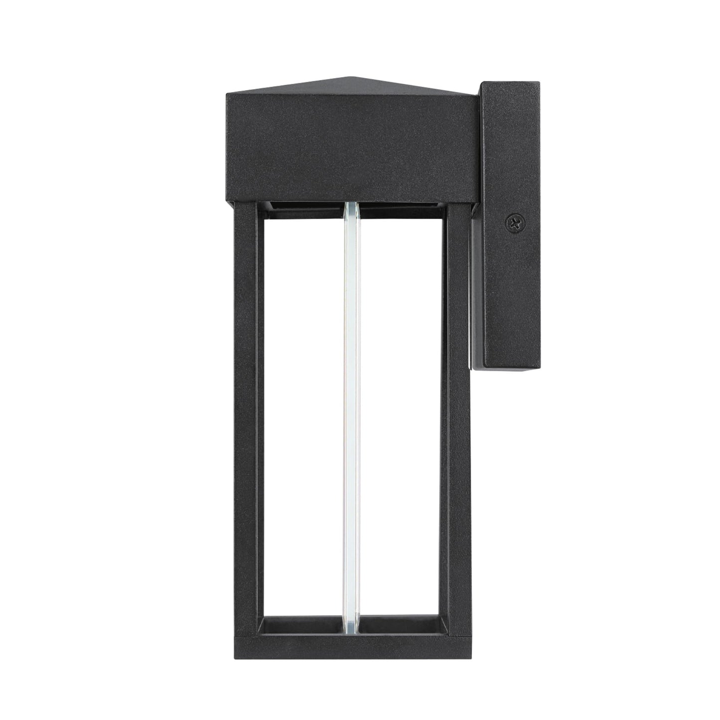 GLOBE Electric 44246 Bowie LED Integrated Outdoor Indoor Wall Sconce, Matte Black, Clear Glass Insert, 10W, 420 Lumens