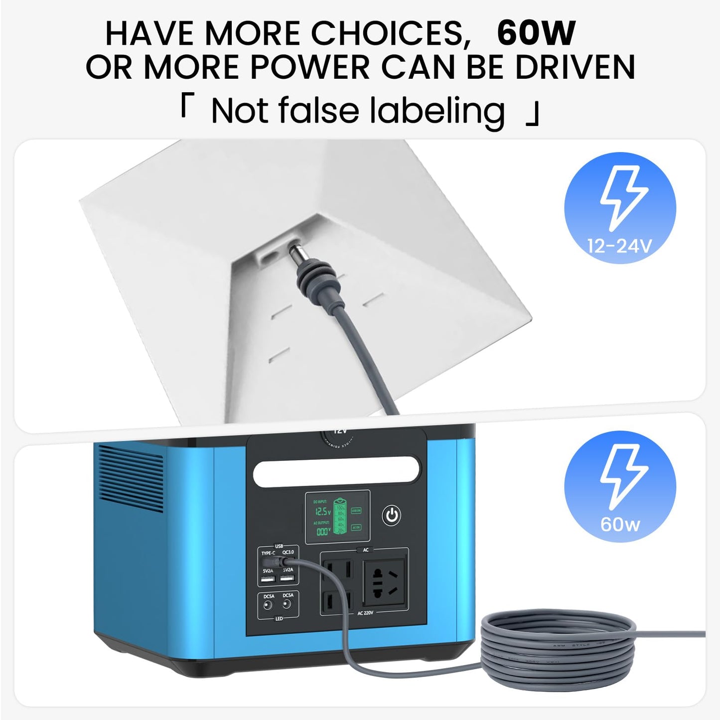 GKP9 Starlink Mini Cable, Starlink Mini USB C to DC Power Cable, Waterproof Design, Plug and Play, Suitable for Outdoor Camping/Exploration. (10FT)