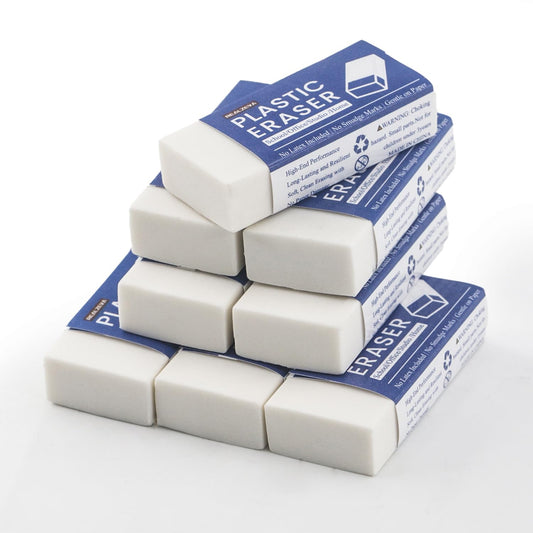 Realzeva White Eraser, 8-Pack Bulk Erasers for Classroom,White Erasers for School, Classroom Must Haves & Back to School Supplies Eraser, Latex-Free & No Crumbling, Gomas De Borrar Escolares.
