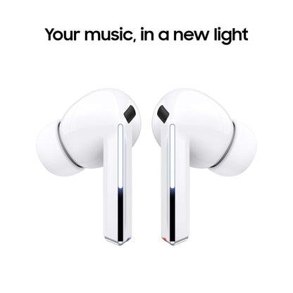 Samsung Galaxy Buds 3 Pro AI True Wireless Bluetooth Earbuds, Noise Cancelling, Sound Optimization, Redesigned Comfort Fit, White [US Version, Amazon Exclusive, 2Yr Warranty]