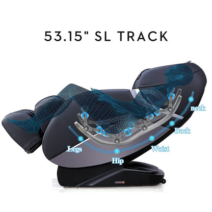 iRest SL Track Massage Chair Recliner, Full Body Massage Chair with Zero Gravity, Bluetooth Speaker, Airbags, Heating, and Foot Massage