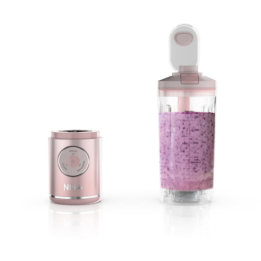 Ninja Blast Max, Portable Blender + Twist & Go, Personal Blender, Ninja Blender, Smoothie, Blend, Ice Crush, 3 Programs, Cordless, 22 oz removable Vessel, Dishwasher Safe, Leakproof, Pink, BC251PK