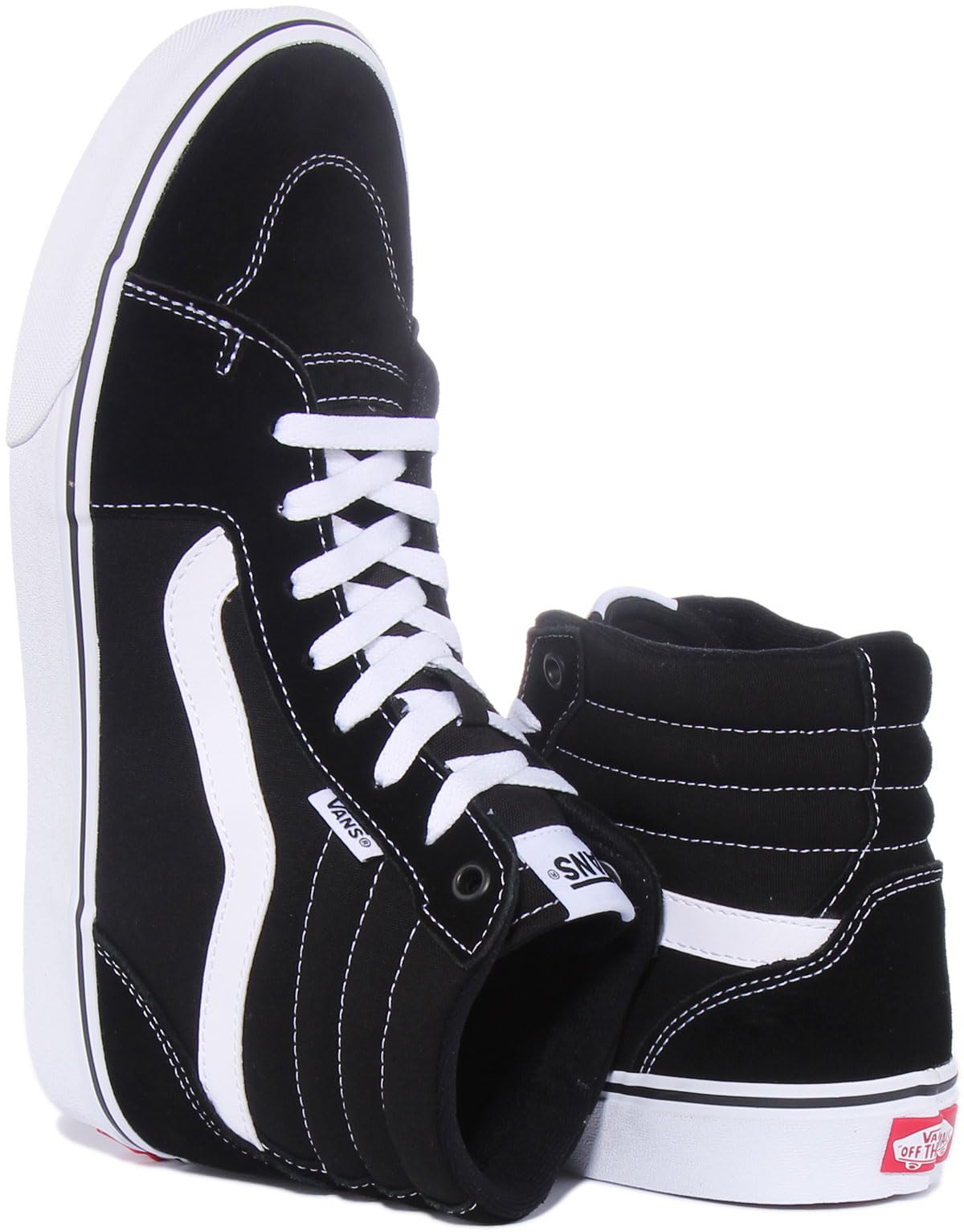 Vans Men's Filmore Hi Sneaker, (Suede/Canvas) Black/White, 11