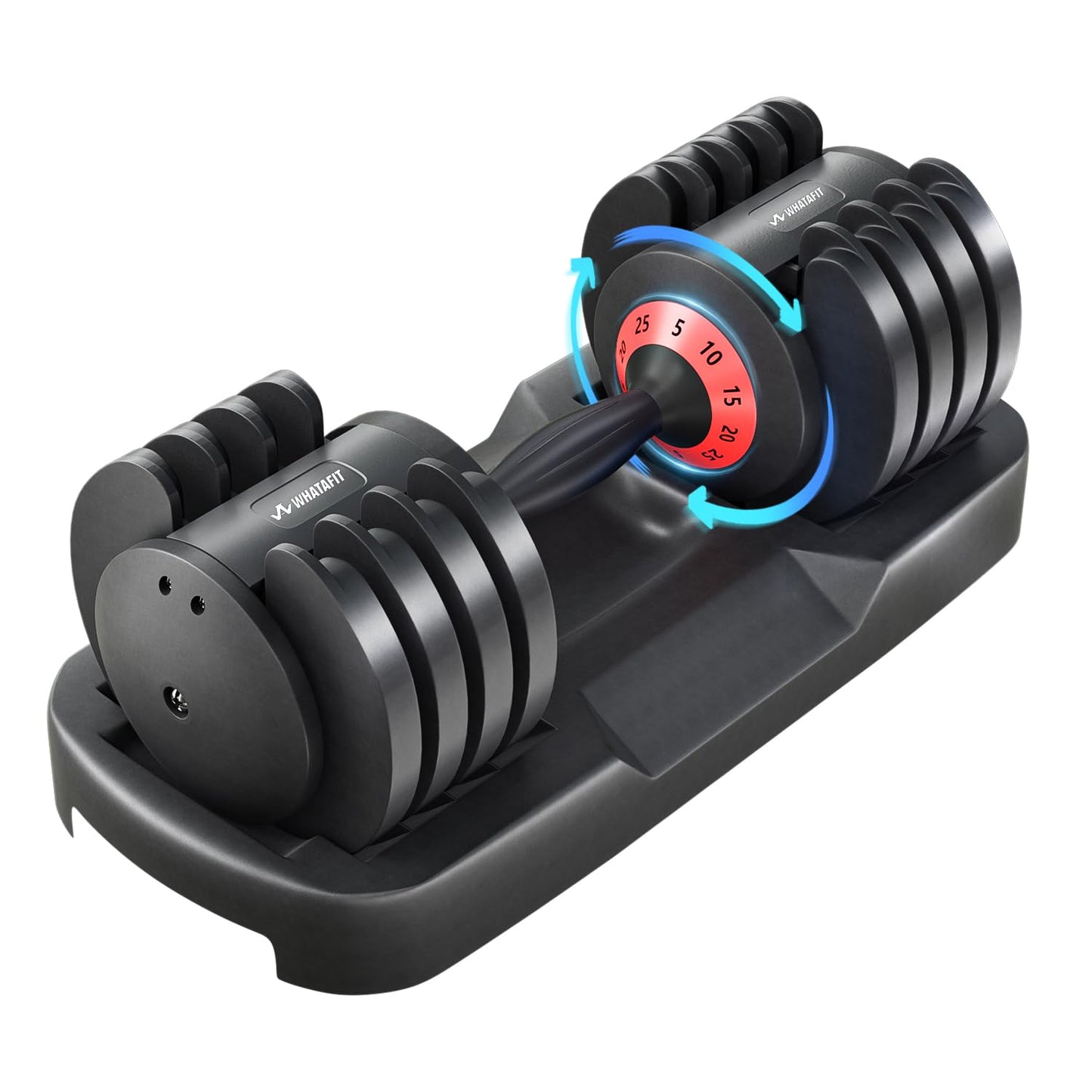 Adjustable Dumbbells, Single Adjustable Dumbbell Set, 5 in 1 Free Weight Dumbbell,Fast Adjust Weight with Anti-Slip Handle and Tray for Full Body Workout Fitness Strength Training Equipment