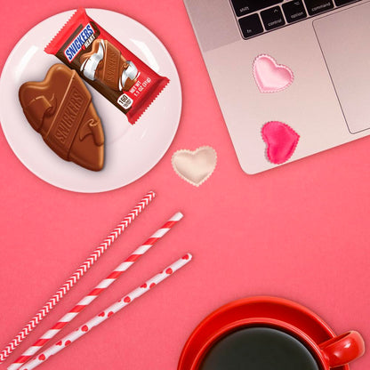 Snickers Milk Chocolate Hearts, 1.10 oz, Pack of 36
