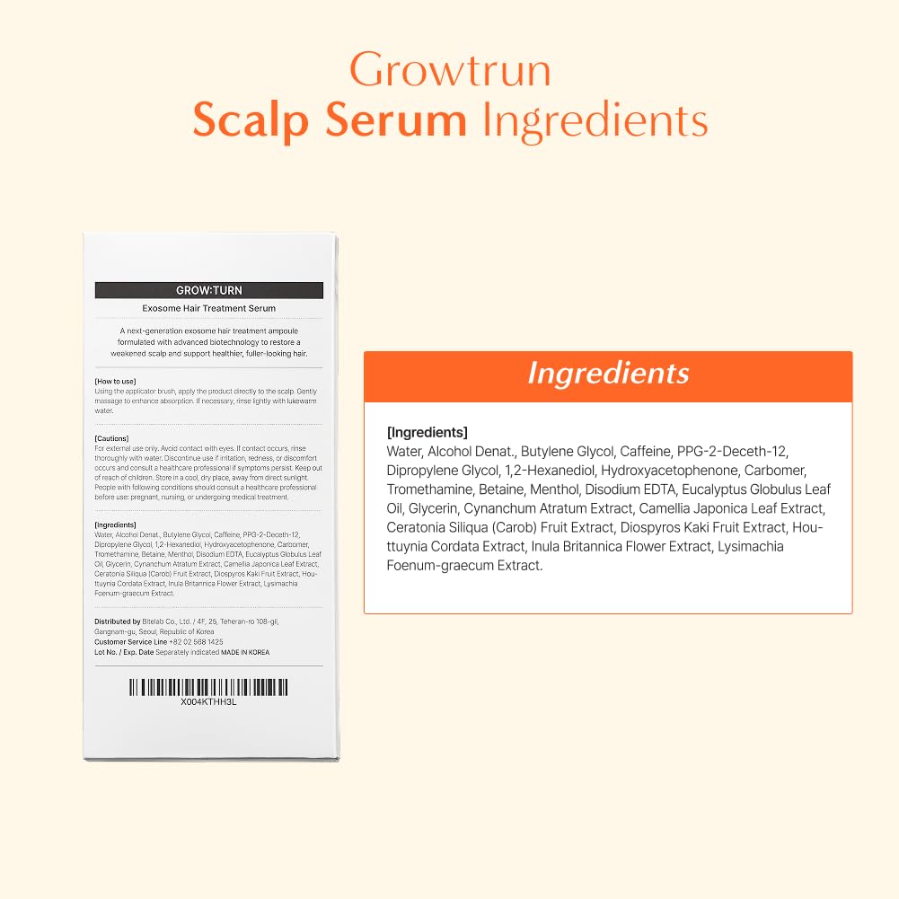Growturn Hair Growth Serum with Built in Brush for Hair Growth & Thickening | Treatment for Thinning Hair, Hair Loss | Low Irritation, Fragrance-Free, Sulfate & Paraben-Free, 3.38 fl. oz. (Pack of 1)