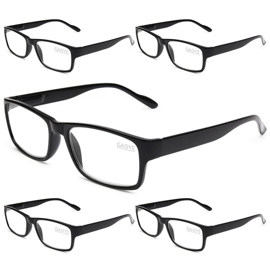 Gaoye Professional Reading Glasses for All Day - Computer Readers with Blue Light Protection - Value Pack