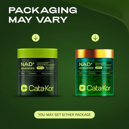 Cata-Kor Liposomal NAD Supplement with Resveratrol – NMN Supplement Alternative – Third-Party Tested – 30-Day Supply – Advanced NAD+ Resveratrol
