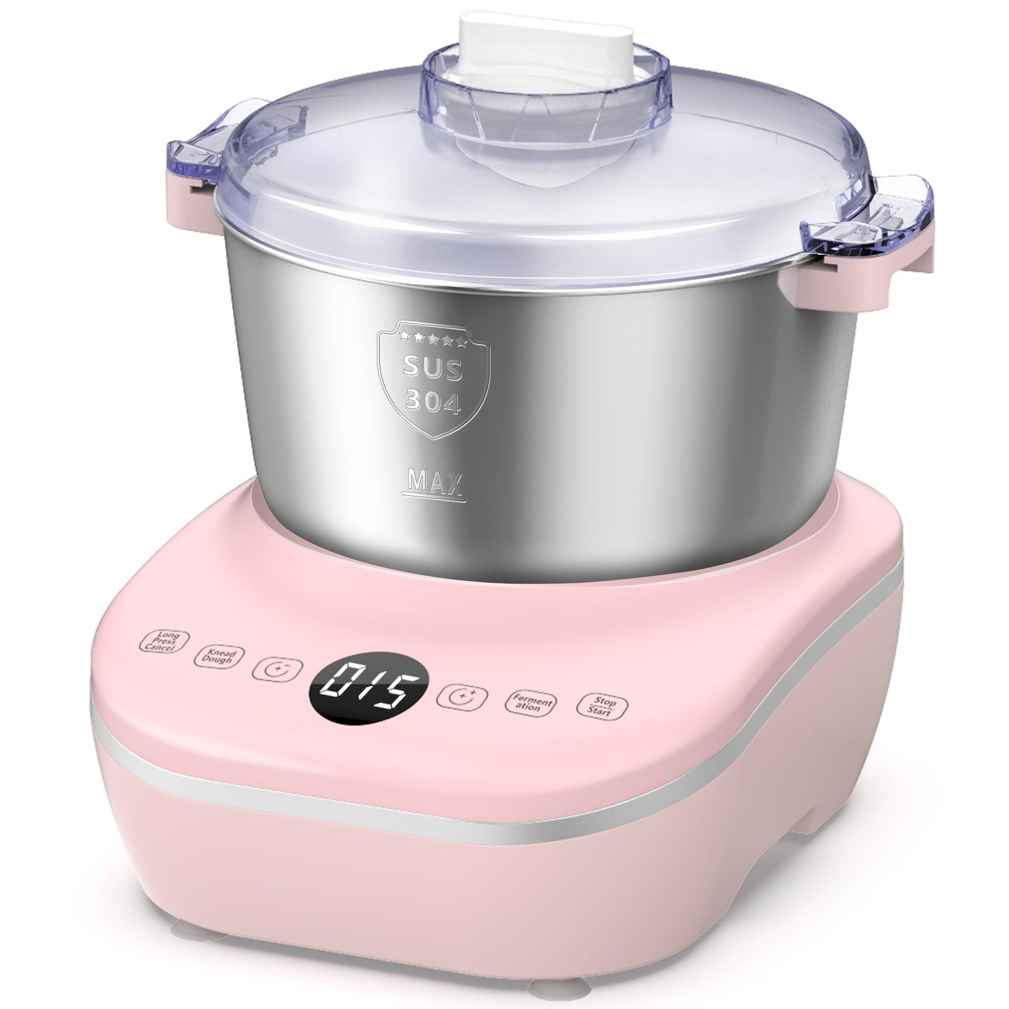 Electric Dough Maker 5Qt with Ferment Function, Dough Mixer with 304 Stainless Steel Bowl, Face-up Touch Panel, for Bread & Pizza