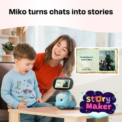 Miko 3 AI Robot for Kids – Smart Educational & STEAM Learning Robot with Interactive Apps, Games, Stories & Activities for Girls & Boys Ages 5–10 | Blue